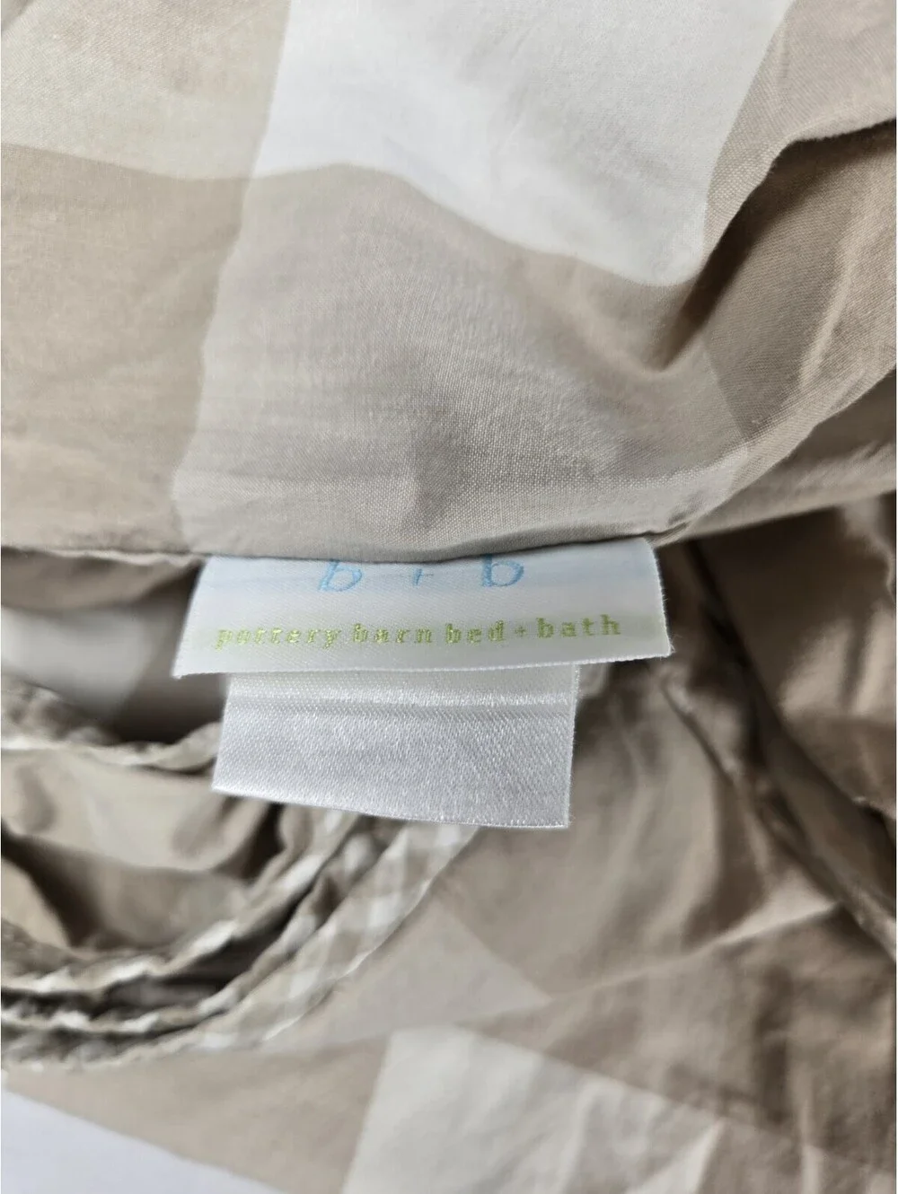 Pottery Barn Bed & Bath Beige Checker Duvet Cover Queen